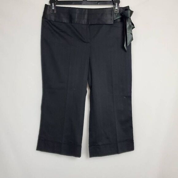 Ann Taylor LOFT 10p Marisa Black Capri Dress Pant - Picture 1 of 8